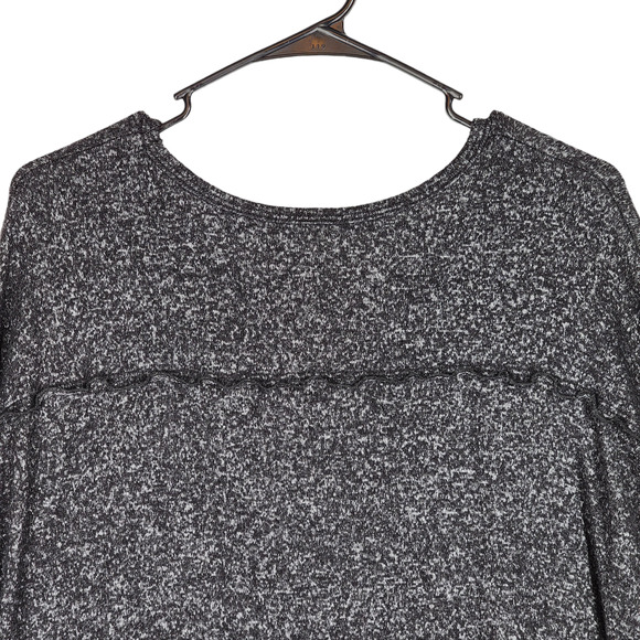Forgotten Grace Sweater‎ S Women Gray Black Heathered Lagenlook Oversized Boxy - Picture 6 of 12